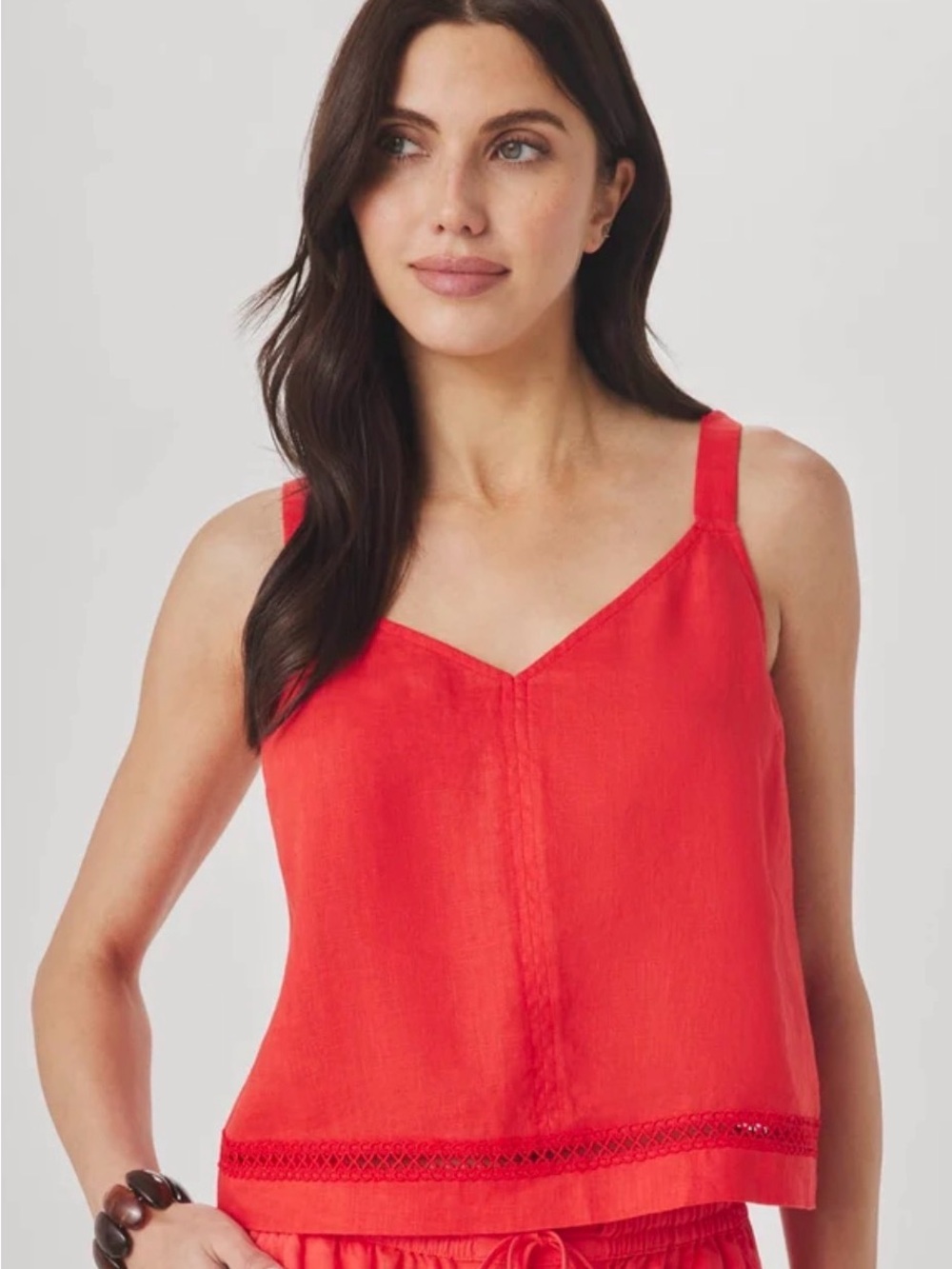 Splendid Stella Linen Trim Tank
